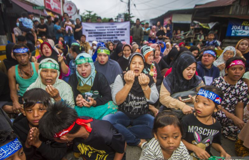 Warga Pasar Batuah Banjarmasin di Kalsel menolak digusur