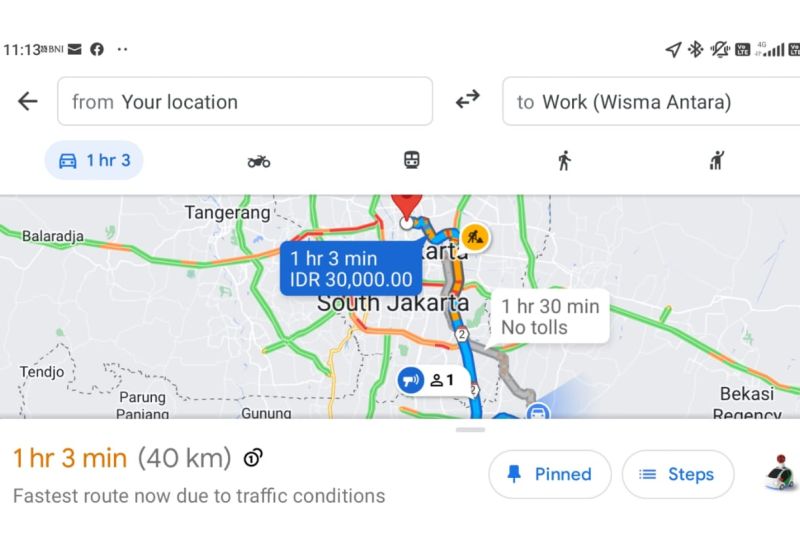 Google Maps hadirkan fitur estimasi biaya jalan tol Indonesia Google Maps hadirkan fitur estimasi biaya jalan tol Indonesia