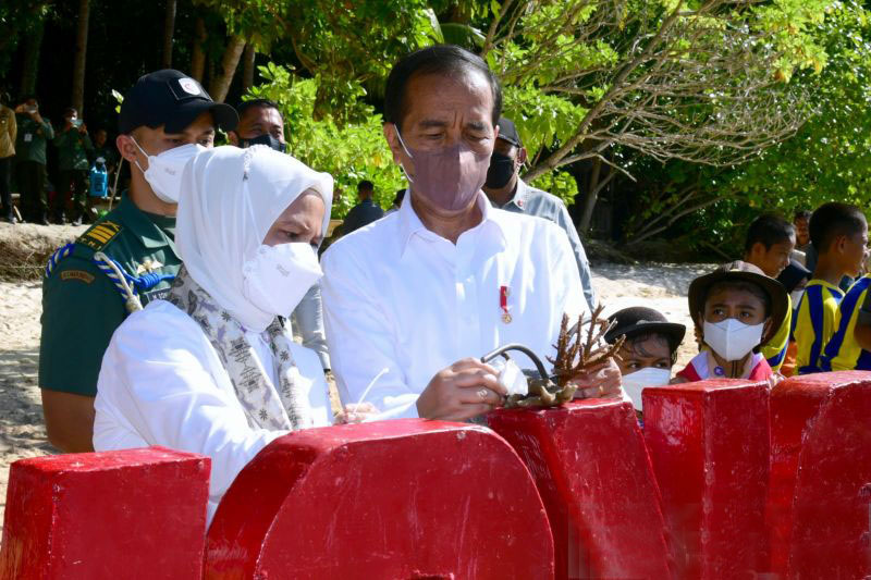 Presiden Jokowi ingatkan pentingnya jaga terumbu karang Wakatobi