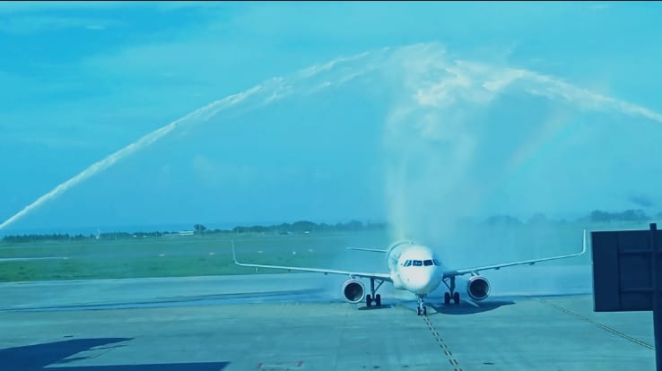 Pelita Air mendarat perdana di Bandara YIA Yogyakarta 