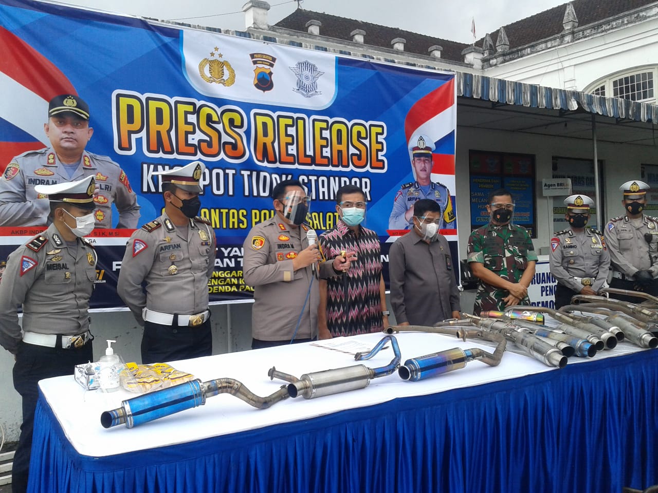 Satlantas Polres Salatiga sita 1.270 knalpot brong Satlantas Polres Salatiga sita 1.270 knalpot brong