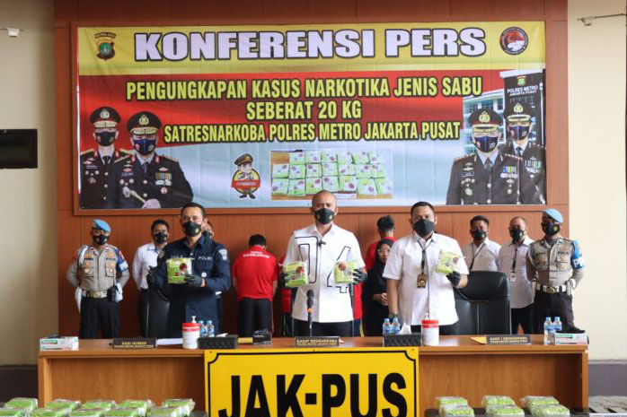 Polres Jakpus gagalkan peredaran 20,9 kg sabu jaringan Asia Tenggara