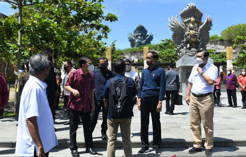 Presiden Jokowi cek kesiapan GWK Cultural Park untuk lokasi G20