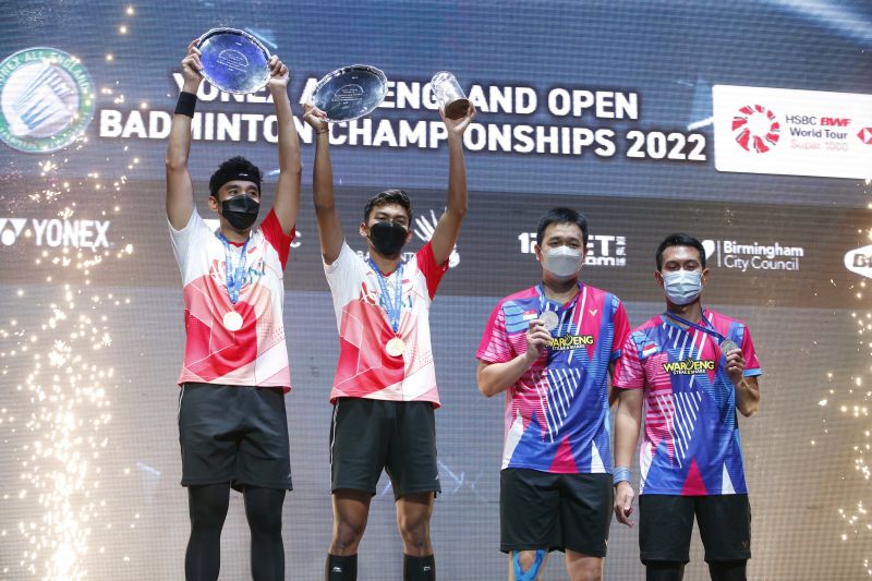 Ganda putra Indonesia ukir sejarah dalam All England 2022 Ganda putra Indonesia ukir sejarah dalam All England 2022
