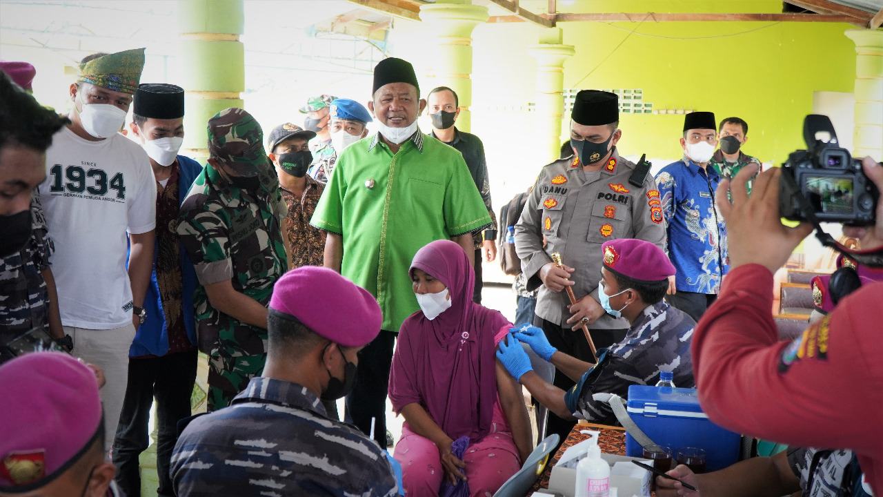 Polres Langkat gelar vaksinasi sinergitas TNI-Polri dan pemerintah 