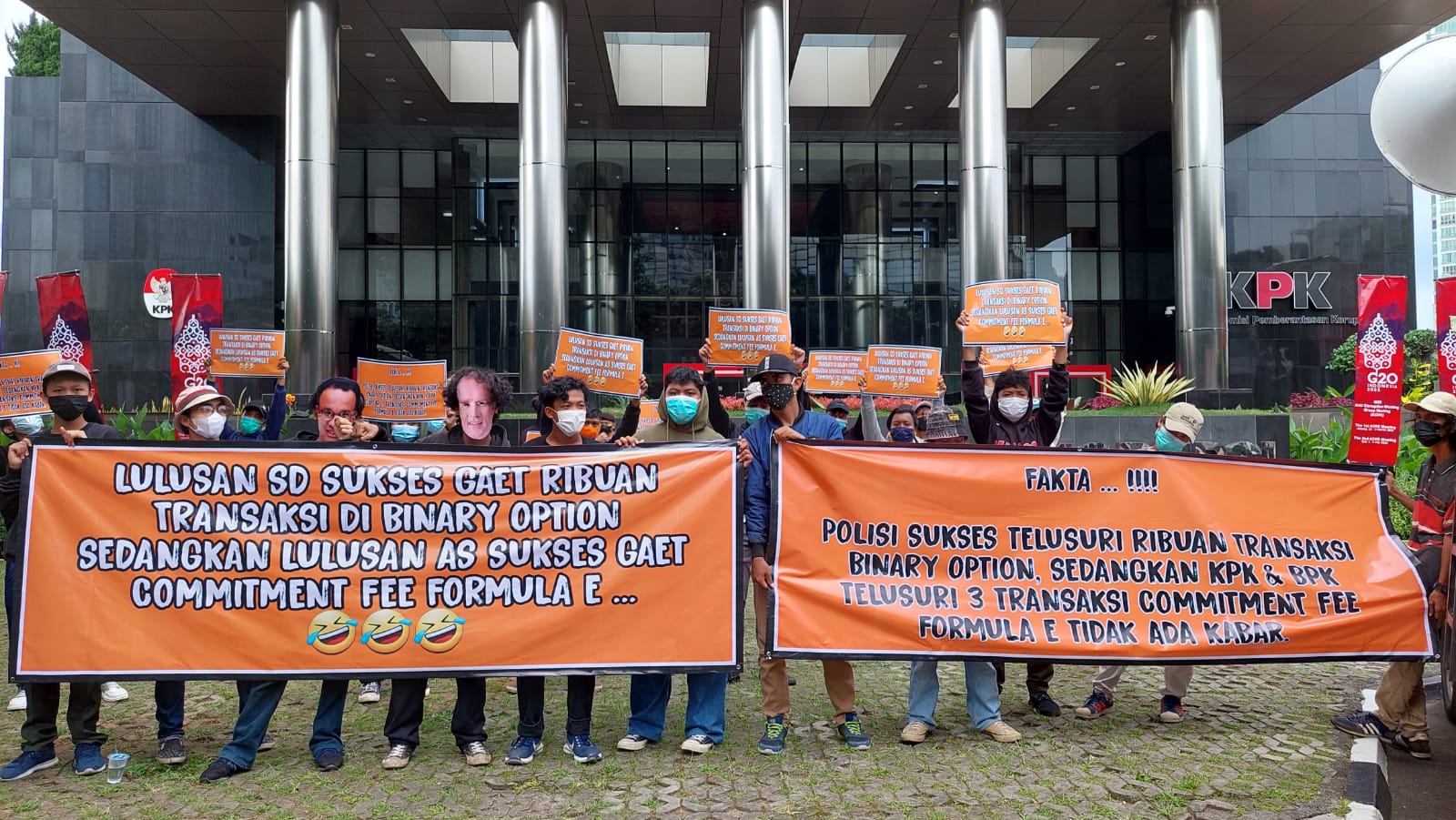 Kembali digeruduk massa, KPK-BPK diminta kolaborasi ungkap dugaan korupsi Formula E
