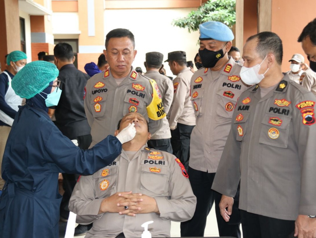 Paska Operasi Ketupat Candi 2022, seluruh personel Polres Kudus diswab Paska Operasi Ketupat Candi 2022, seluruh personel Polres Kudus diswab
