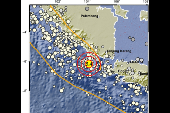 Lampung diguncang gempa M 5,4