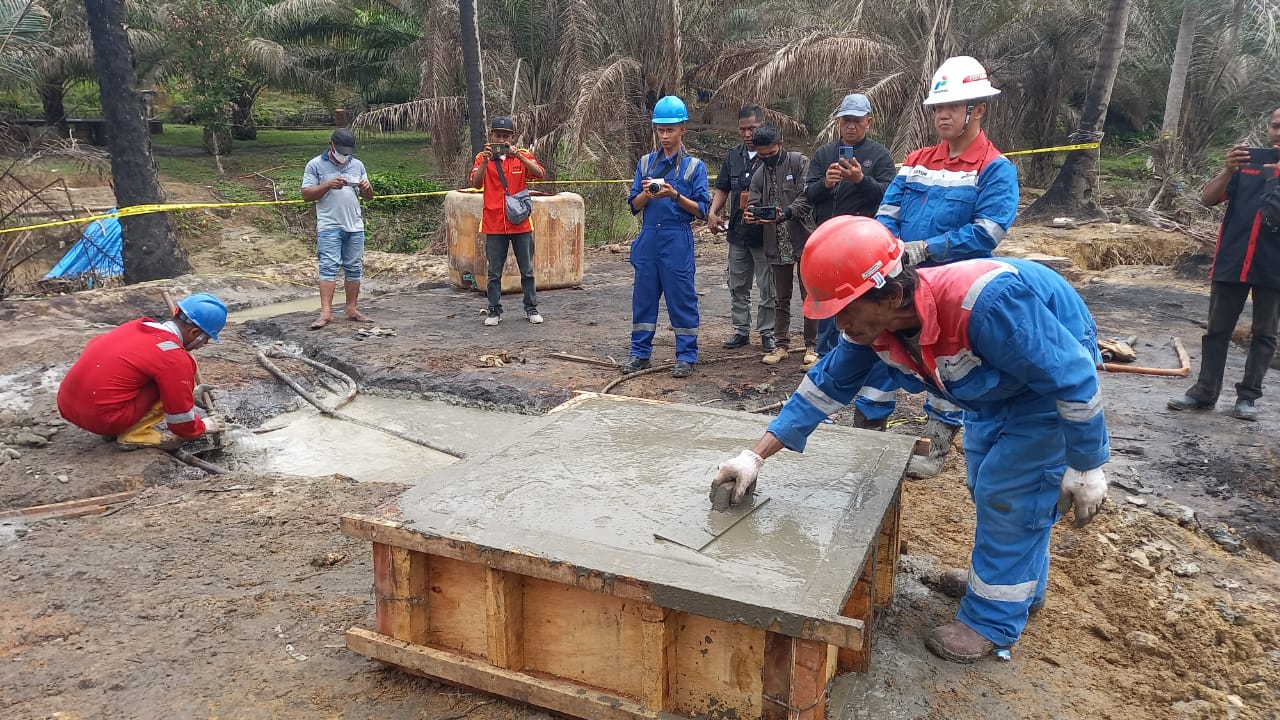 Pertamina EP Rantau Field dan KSO Aceh Timur Kawai Energi tutup sumur ilegal di Ranto Pereulak Pertamina EP Rantau Field dan KSO Aceh Timur Kawai Energi tutup sumur ilegal di Ranto Pereulak