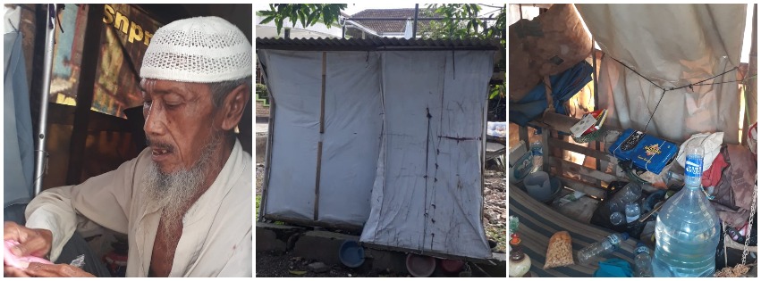 Miris, warga Setrokalangan Kudus tinggal di gubug dari banner bekas di usia senja Miris, warga Setrokalangan Kudus tinggal di gubug dari banner bekas di usia senja