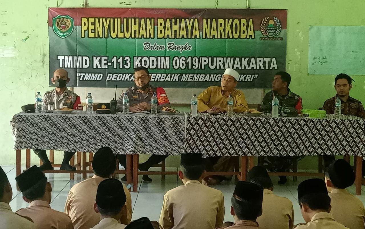 TMMD ke-113 Kodim 0619/ Purwakarta sosialisasikan penyalahgunaan narkoba