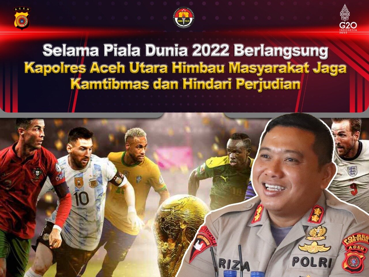 Selama Piala Dunia 2022 masyarakat diminta jaga kamtibmas dan hindari judi Selama Piala Dunia 2022 masyarakat diminta jaga kamtibmas dan hindari judi