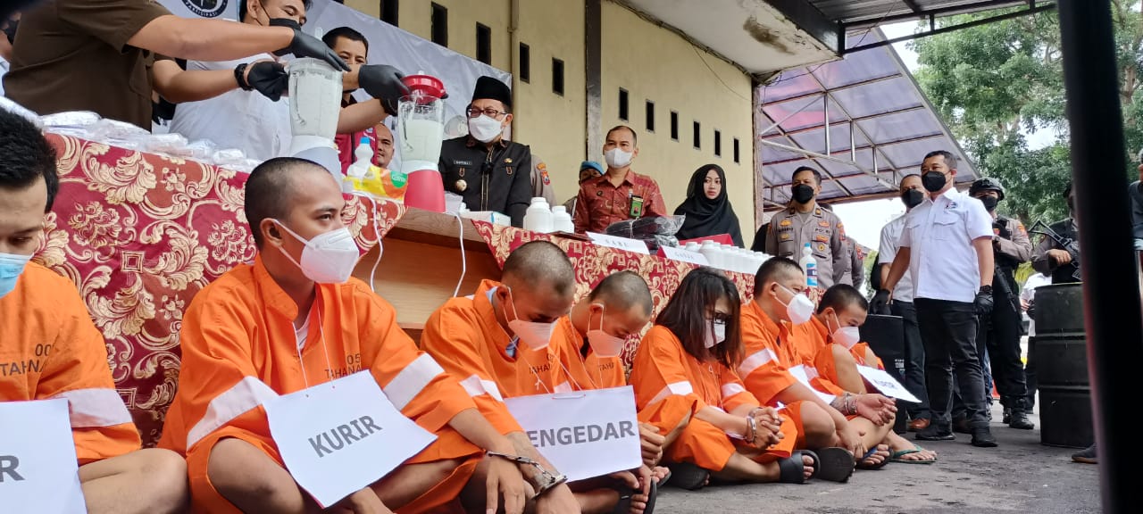  Polresta Malang Kota musnahkan barang bukti narkoba 