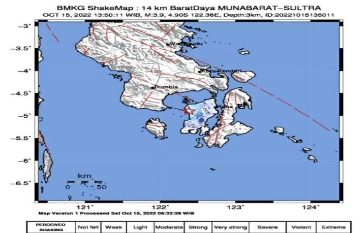 Gempa dangkal 3 km guncang Muna Barat Sulawesi Tenggara