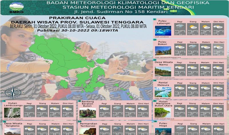 BMKG: Wilayah Wakatobi berpotensi hujan sedang BMKG: Wilayah Wakatobi berpotensi hujan sedang