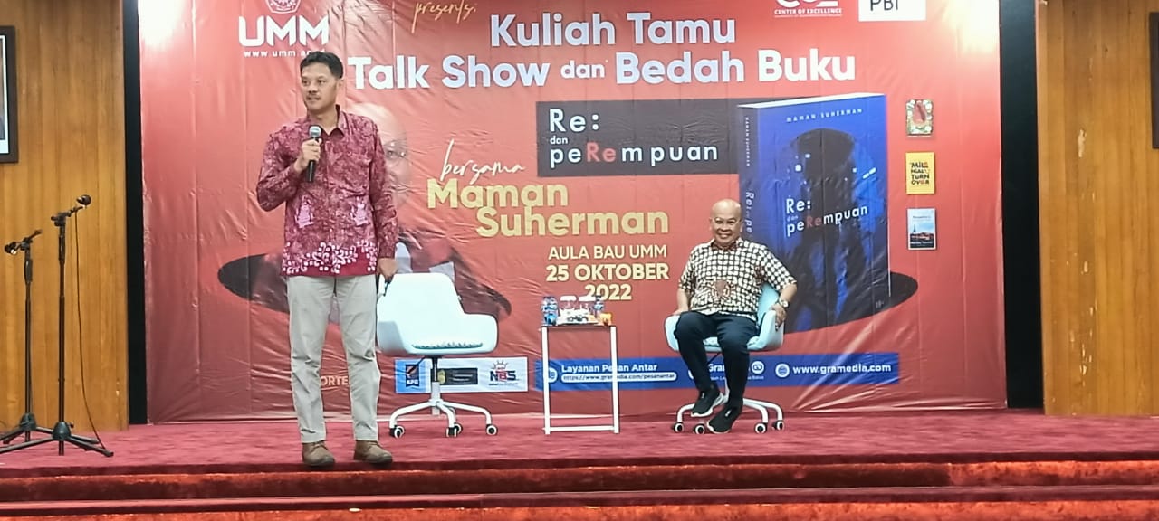 Kang Maman bedah novel Re: dan Perempuan di UMM Kang Maman bedah novel Re: dan Perempuan di UMM