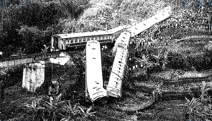 24 Oktober 1995: KA Galuh-Kahuripan jatuh dan tabrak tebing di Tasikmalaya, 20 orang tewas