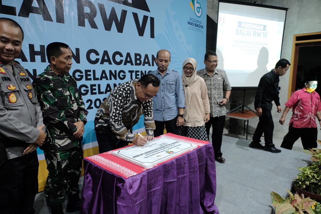Lewat Rodanya Mas Bagia, pembangunan Balai RW VI Cacaban rampung