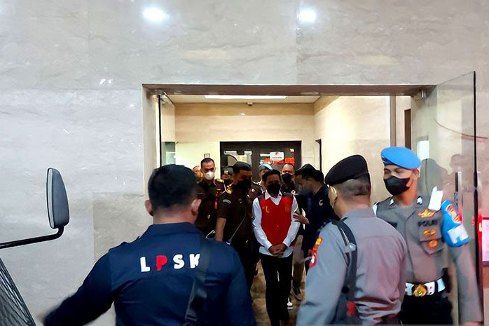 Bharada E tiba di PN Jakarta Selatan jalani sidang perdana