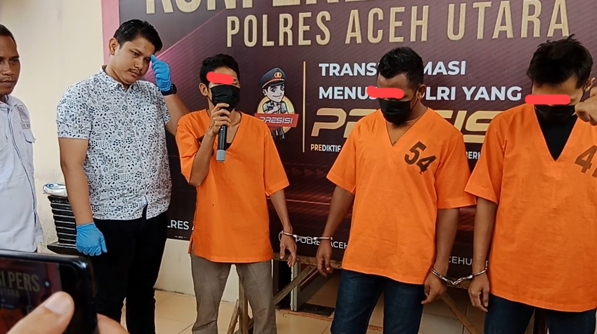 Sat Reskrim Polres Aceh Utara amankan tiga tersangka agen judi online Sat Reskrim Polres Aceh Utara amankan tiga tersangka agen judi online