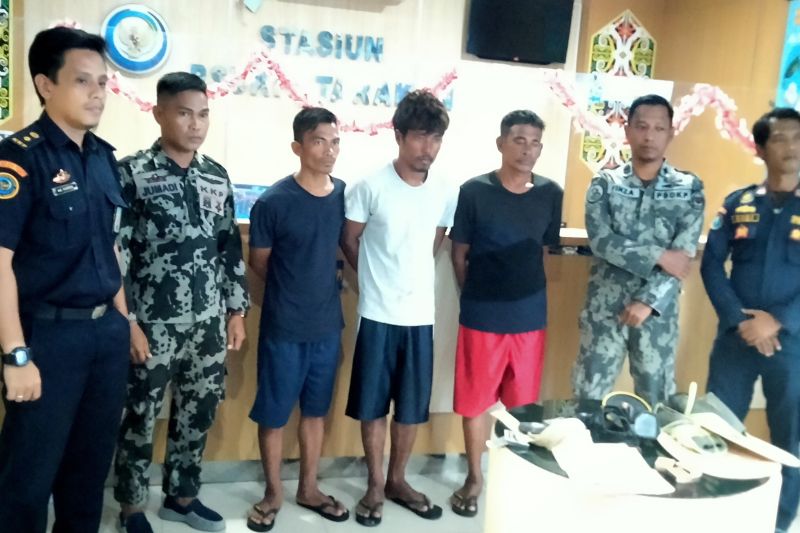 PSDKP Tarakan amankan kapal nelayan Malaysia bawa bom ikan