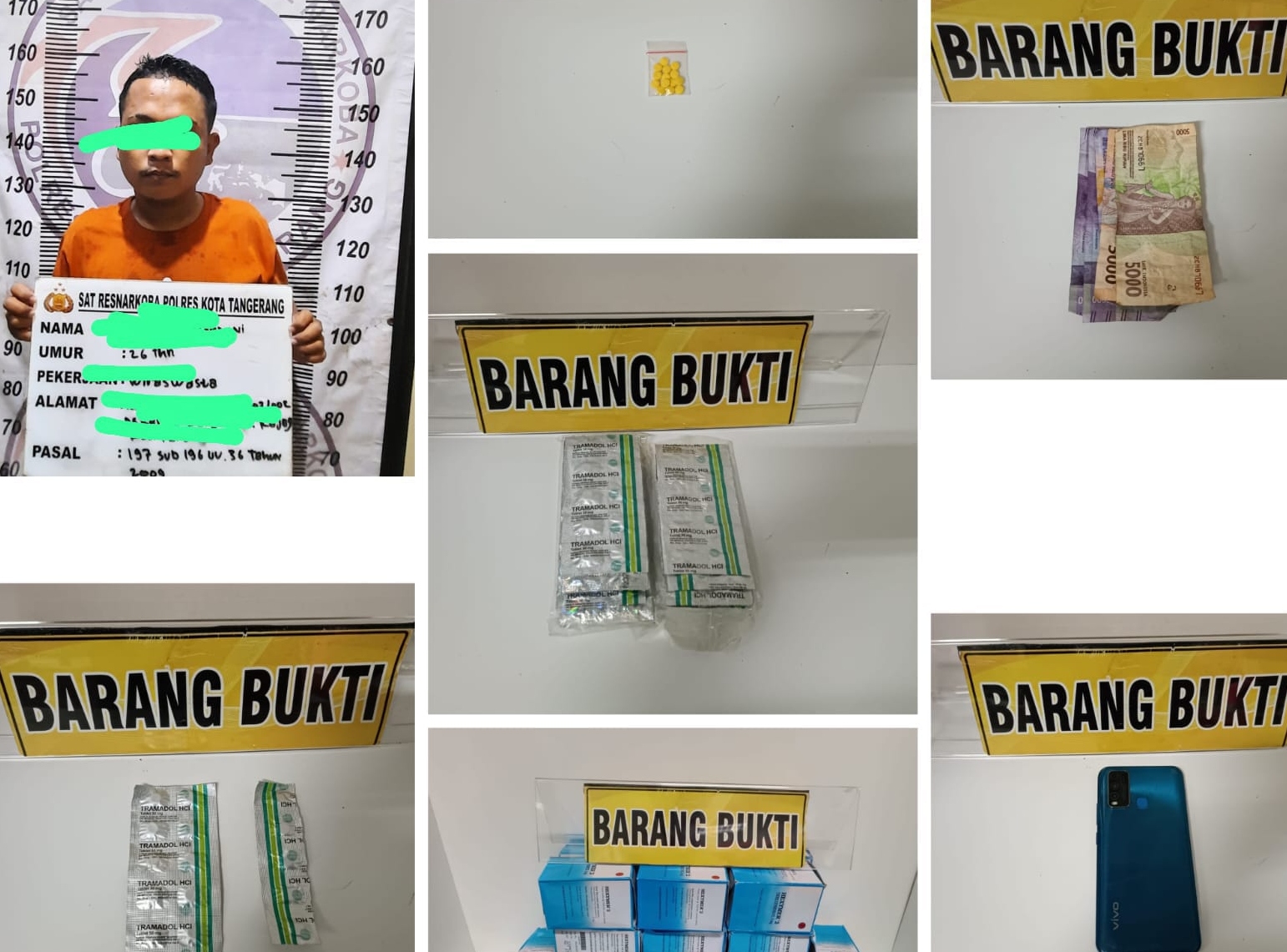 Satnarkoba Polresta Tangerang tangkap pelaku pengedar narkoba