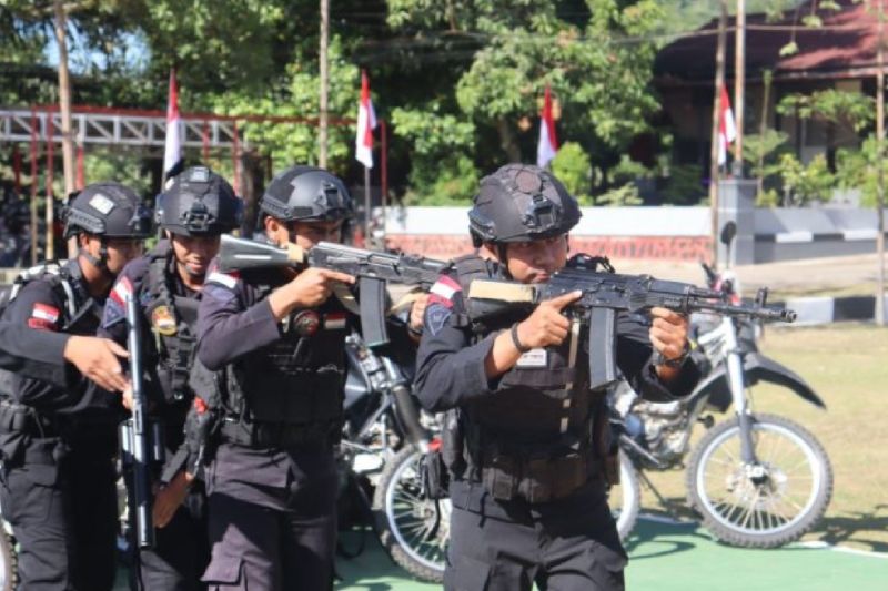 Satuan Brimob Polda Kalbar tingkatkan kemampuan pengamanan Pemilu 2024