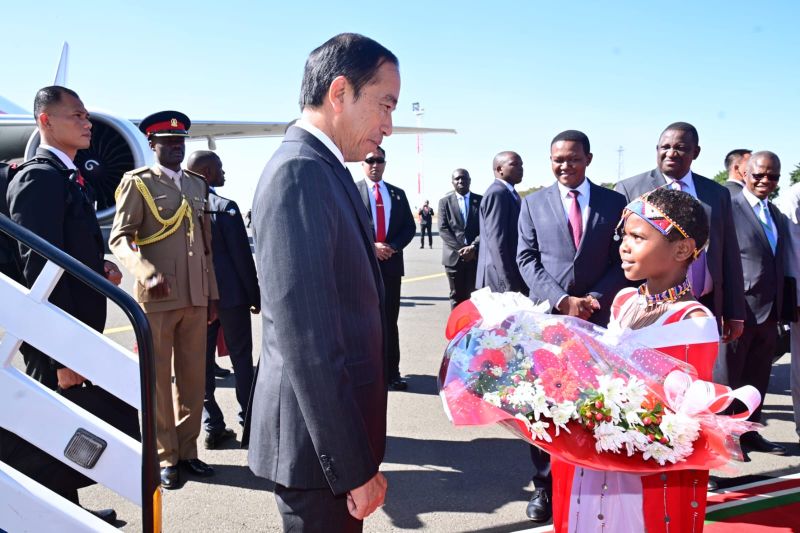 Presiden Joko Widodo tiba di Kenya
