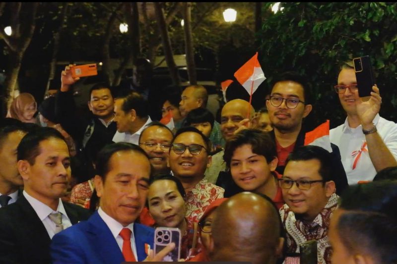 Presiden Joko Widodo disambut puluhan WNI di Afrika Selatan