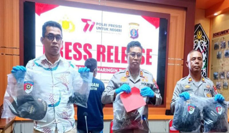 Polres Kotim jerat pembakar lahan-hutan di Desa Handil dengan 15 tahun