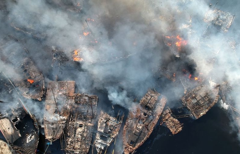 Kerugian kebakaran kapal di Tegal diperkirakan capai Rp150 miliar