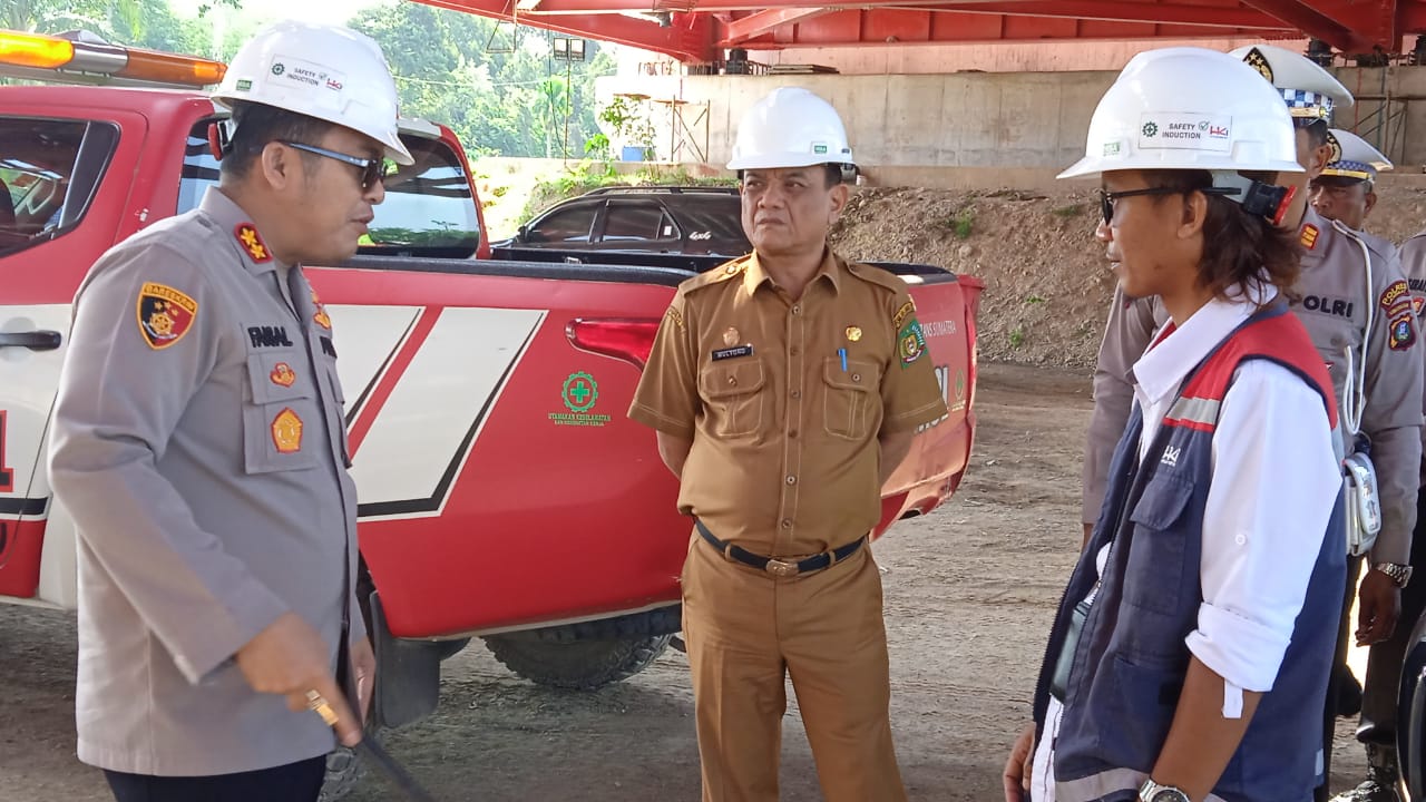 Jelang mudik Kapolres Langkat cek jalan tol dan Jembatan Wampu