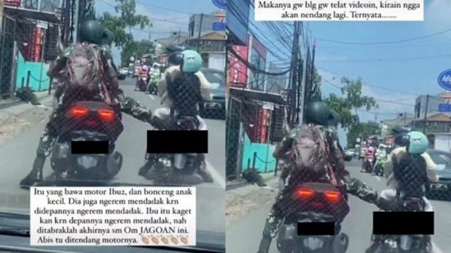 Anggota TNI tendang motor ibu boncengi anak kena sanksi, TNI AU minta maaf Anggota TNI tendang motor ibu boncengi anak kena sanksi, TNI AU minta maaf