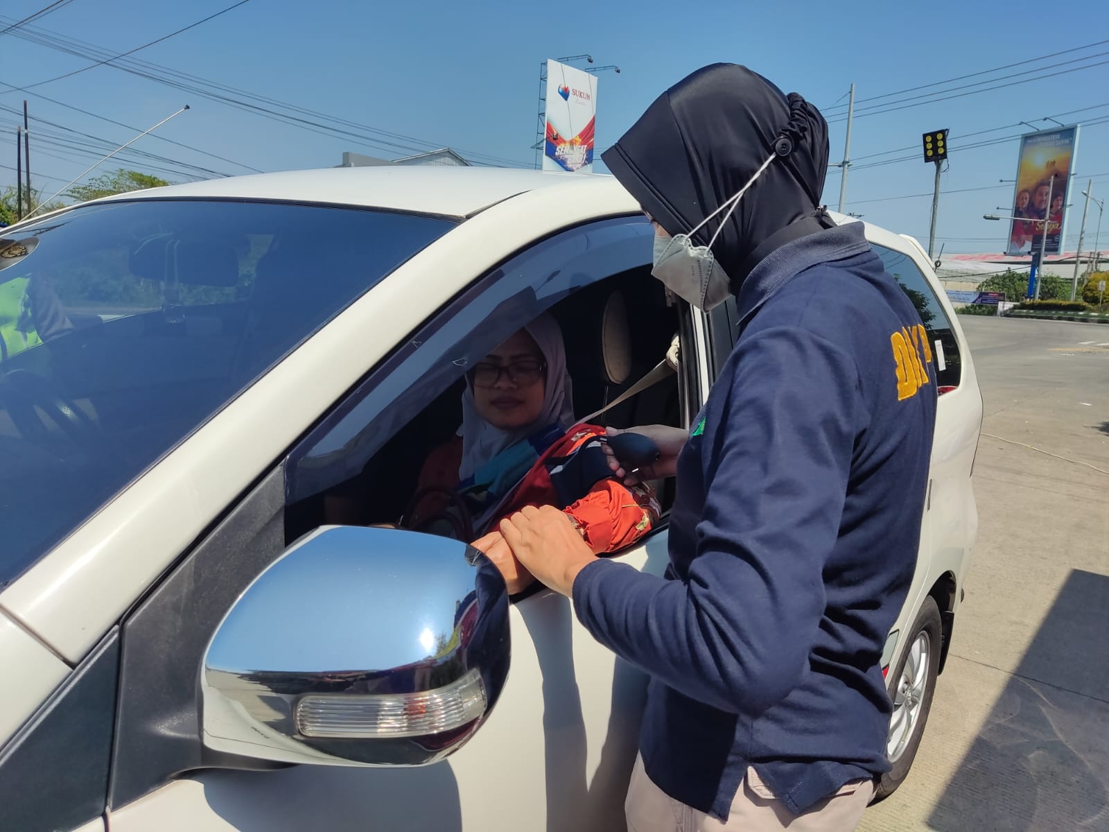 Layanan kesehatan pemudik, Polres Kudus terapkan drive thru Layanan kesehatan pemudik, Polres Kudus terapkan drive thru