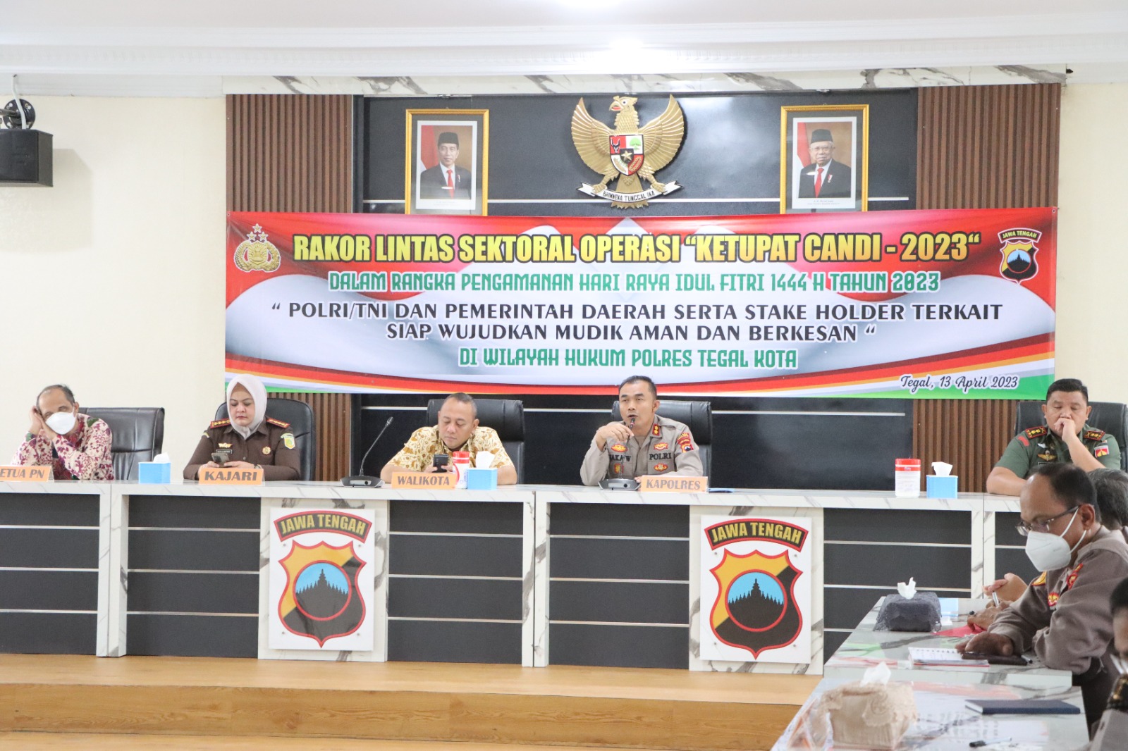 Samakan persepsi pengamanan Idul Fitri 2023, Polres Tegal Kota gelar rakor lintas sektoral