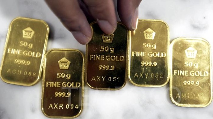 Harga emas Antam hari ini turun Rp5.000 per gram Harga emas Antam hari ini turun Rp5.000 per gram