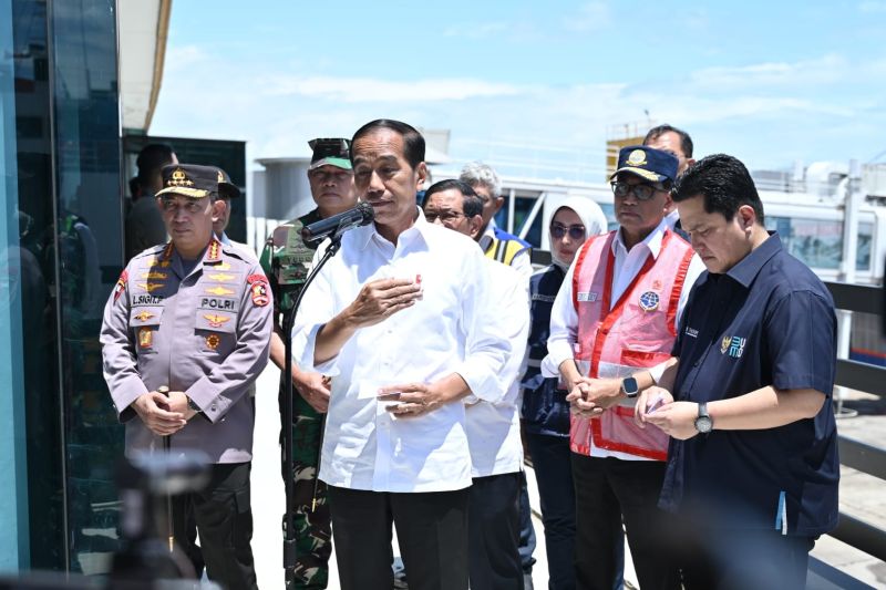 Presiden lakukan pengecekan Pelabuhan Merak layani mudik lebaran Presiden lakukan pengecekan Pelabuhan Merak layani mudik lebaran