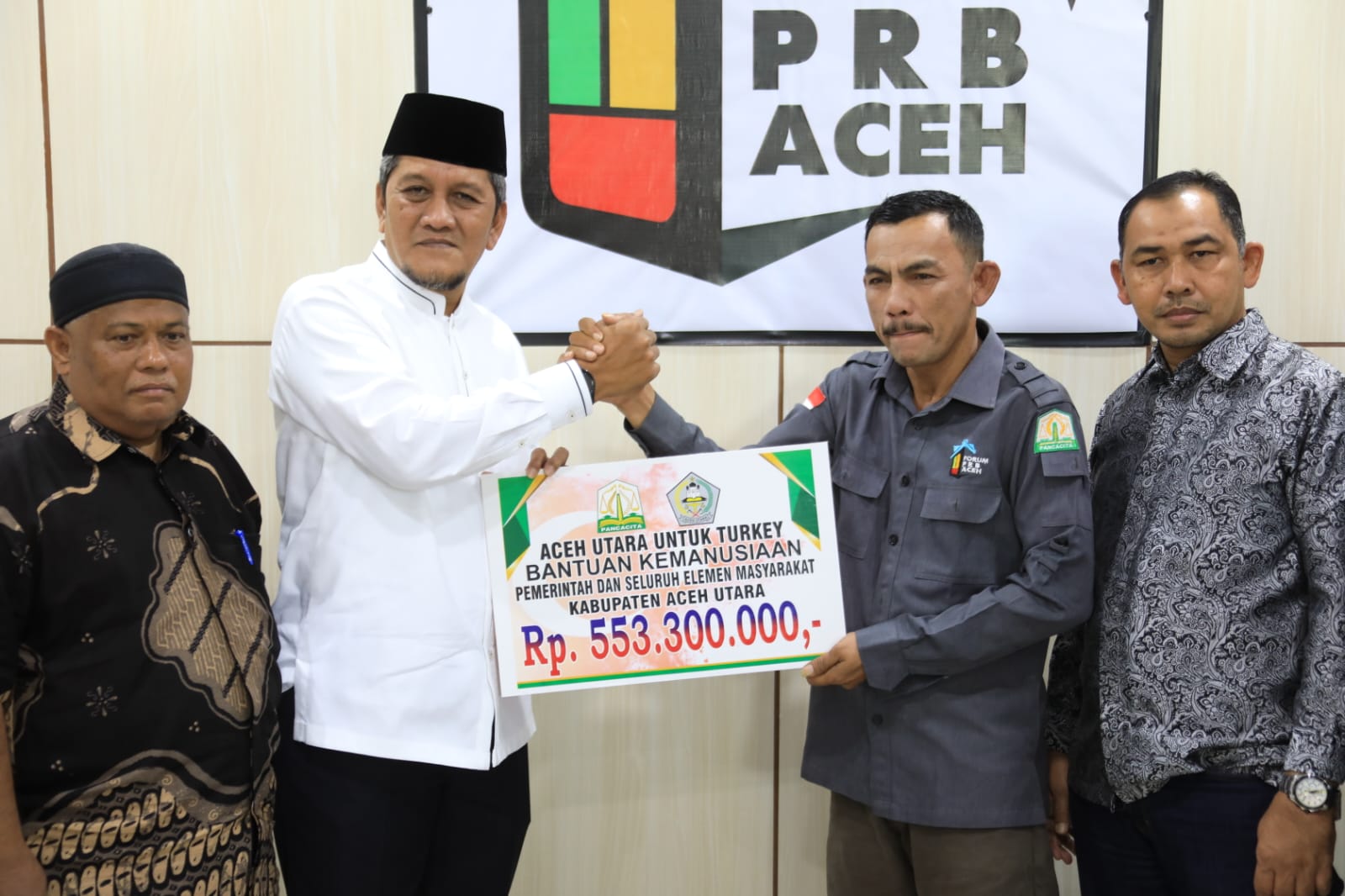 Pemkab Aceh Utara serahkan sumbangan untuk Gempa Turki Rp553 juta Pemkab Aceh Utara serahkan sumbangan untuk Gempa Turki Rp553 juta