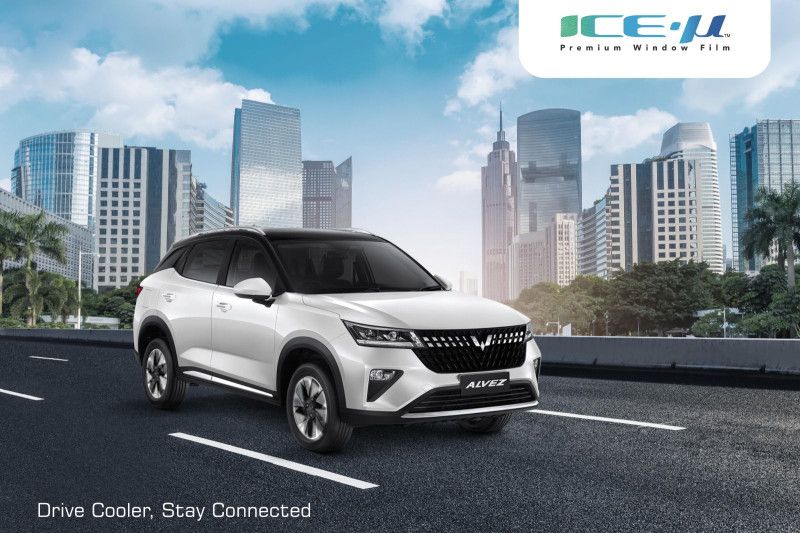 Wuling tunjuk kaca film ICE-Myu untuk dipasangkan di Alvez