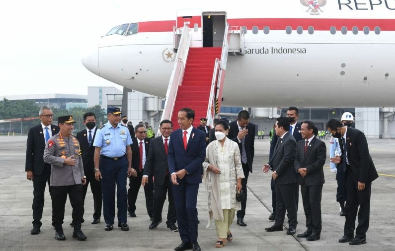 Presiden Jokowi tiba di Tanah Air usai kunjungan ke Hannover