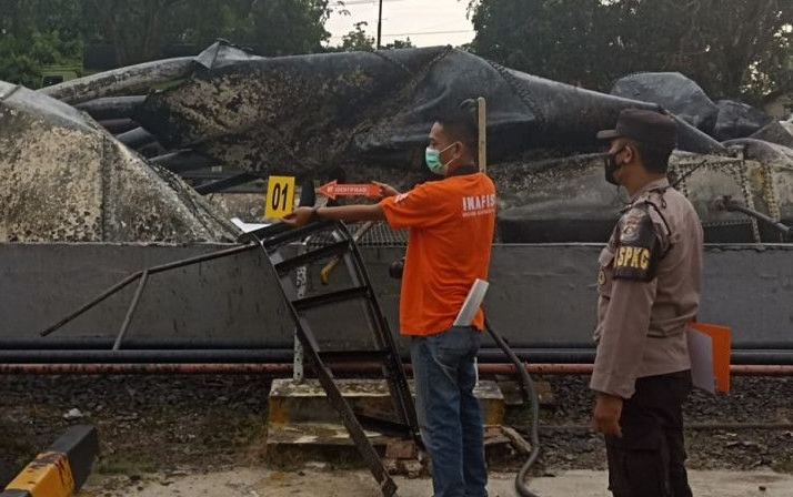 Polisi sebut tidak ada korban jiwa ledakan stasiun minyak di Banyuasin