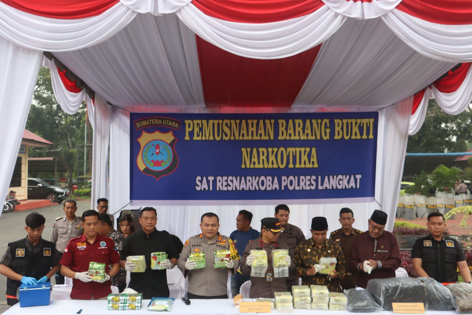 Polres Langkat musnahkan narkotika hasil sitaan Polres Langkat musnahkan narkotika hasil sitaan