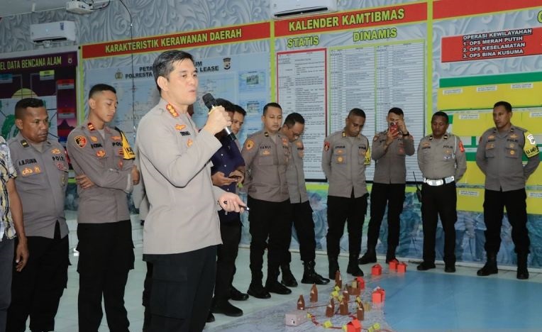 Polresta Ambon gelar simulasi pengamanan malam pergantian tahun