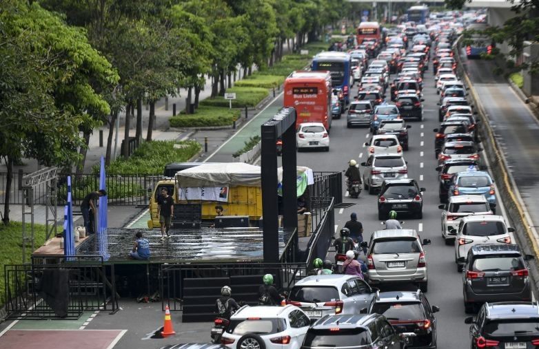 Kualitas udara Jakartamemburuk pada Minggu pagi Kualitas udara Jakartamemburuk pada Minggu pagi