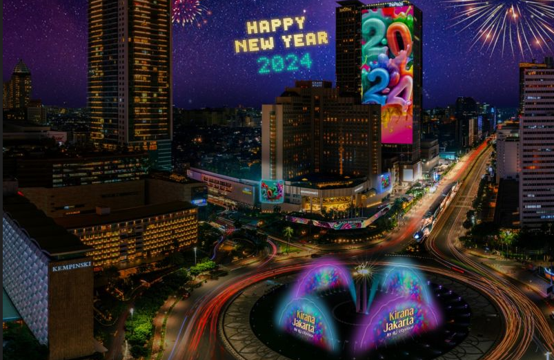 Jakarta akan terbangkan 500 drone di Bundaran HI saat malam tahun baru