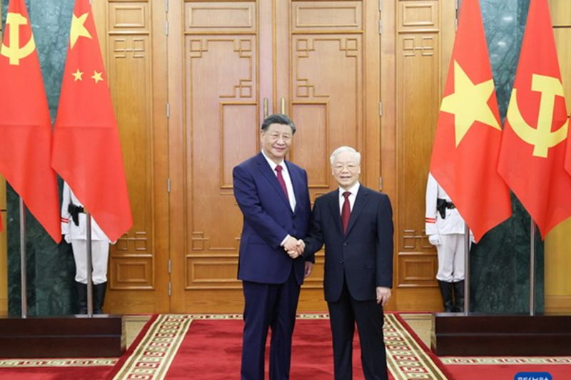 Presiden Xi dan Sekjen Partai Komunis Vietnam bicarakan isu maritim Presiden Xi dan Sekjen Partai Komunis Vietnam bicarakan isu maritim