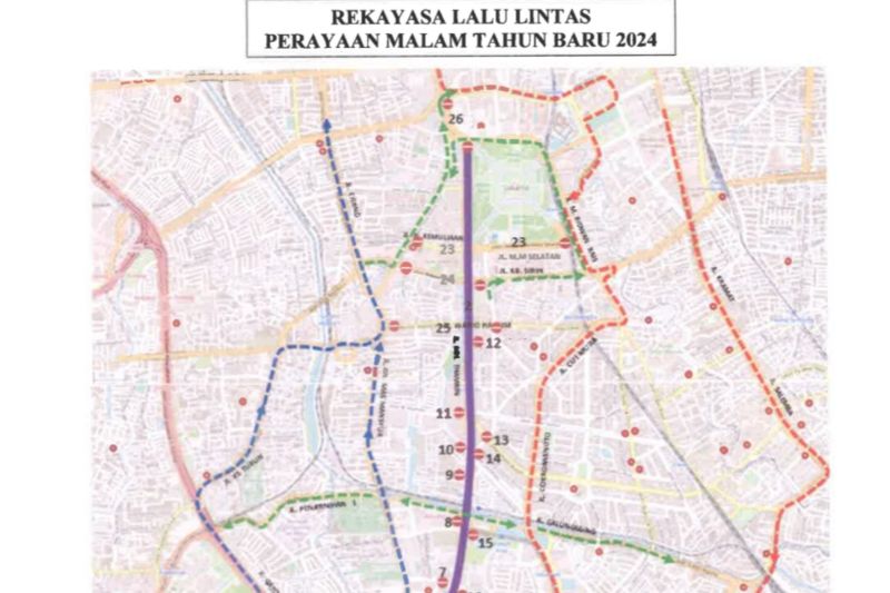 Dishub DKI lakukan rekayasa lalu lintas saat malam Tahun Baru 2024
