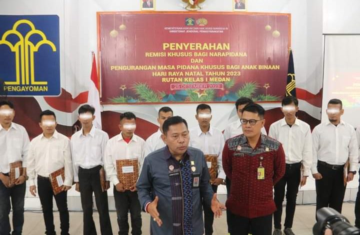 280 warga binaan Rutan Kelas I Medan dapat remisi Natal, 6 orang bebas 280 warga binaan Rutan Kelas I Medan dapat remisi Natal, 6 orang bebas
