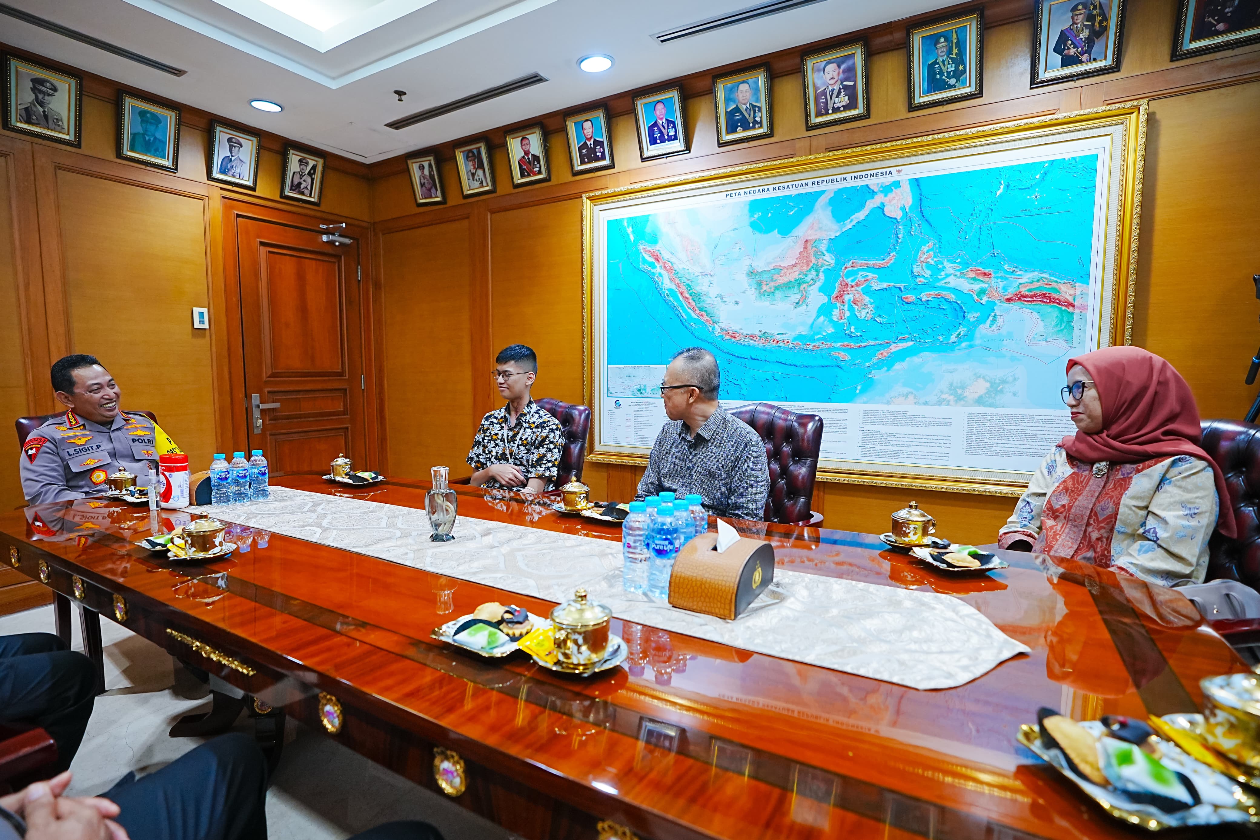 Sultan Rifat, korban terjerat kabel fiber optik bertemu Kapolri, ini keinginannya