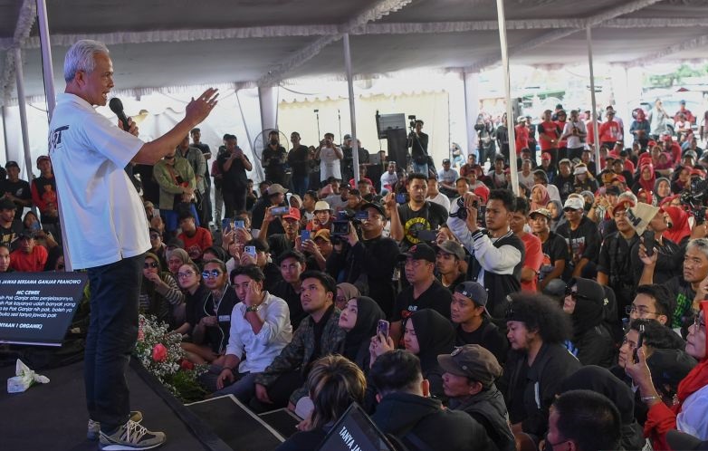 Kampanye hari ke-30, Ganjar ke Klaten, Mahfud ke Sukabumi dan Surabaya